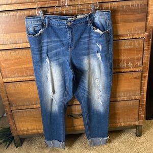 Indigo Rein distress jeans